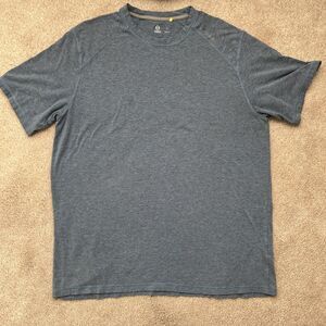 Tasc T-Shirt Mens Large Blue Organic Cotton Bamboo Short Sleeve Stretch Comfort